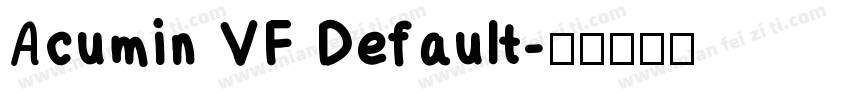 Acumin VF Default字体转换